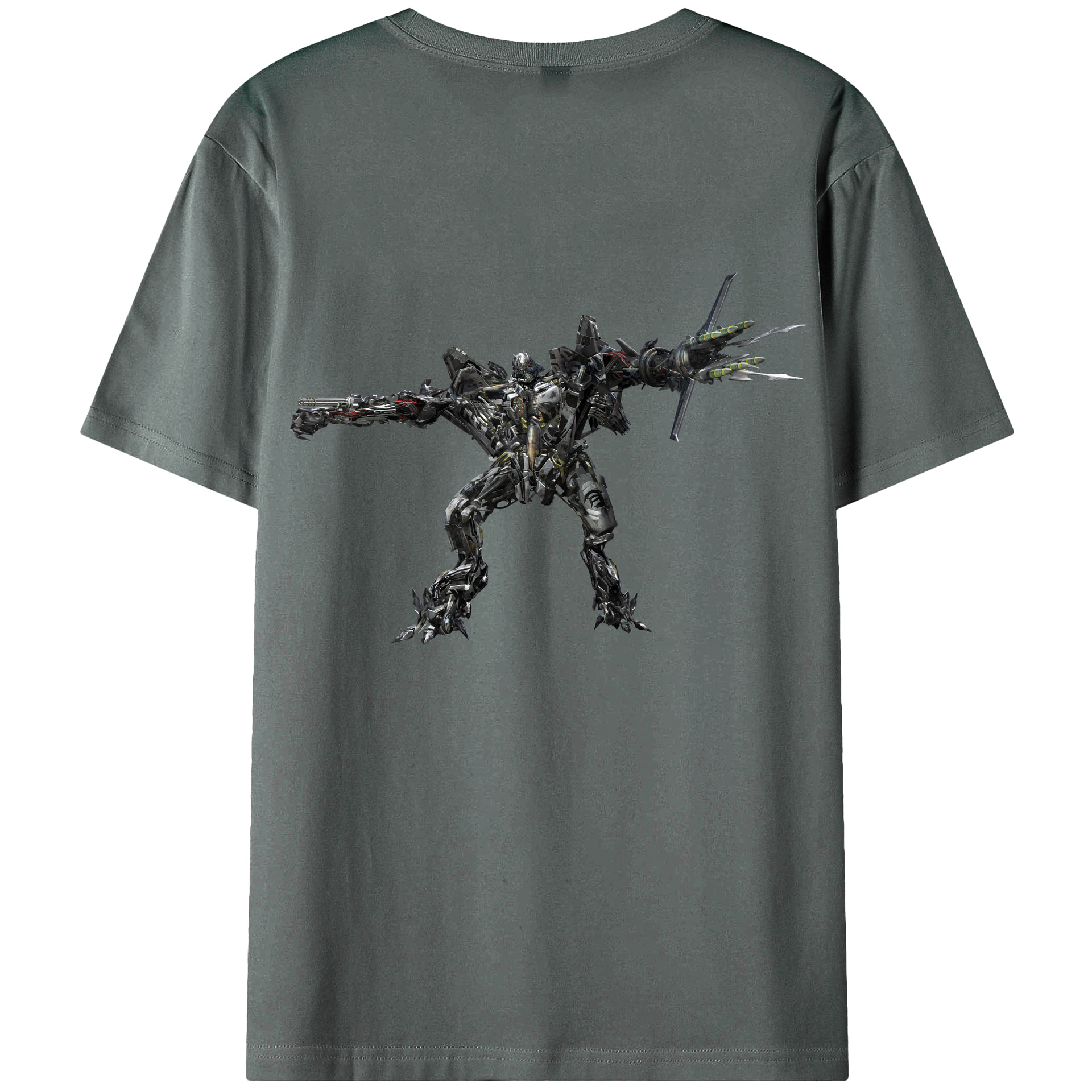 （画像用） Transformers トランスフォーマー 綿100％ メンズ半袖Tシャツ（バックプリント） 通気性